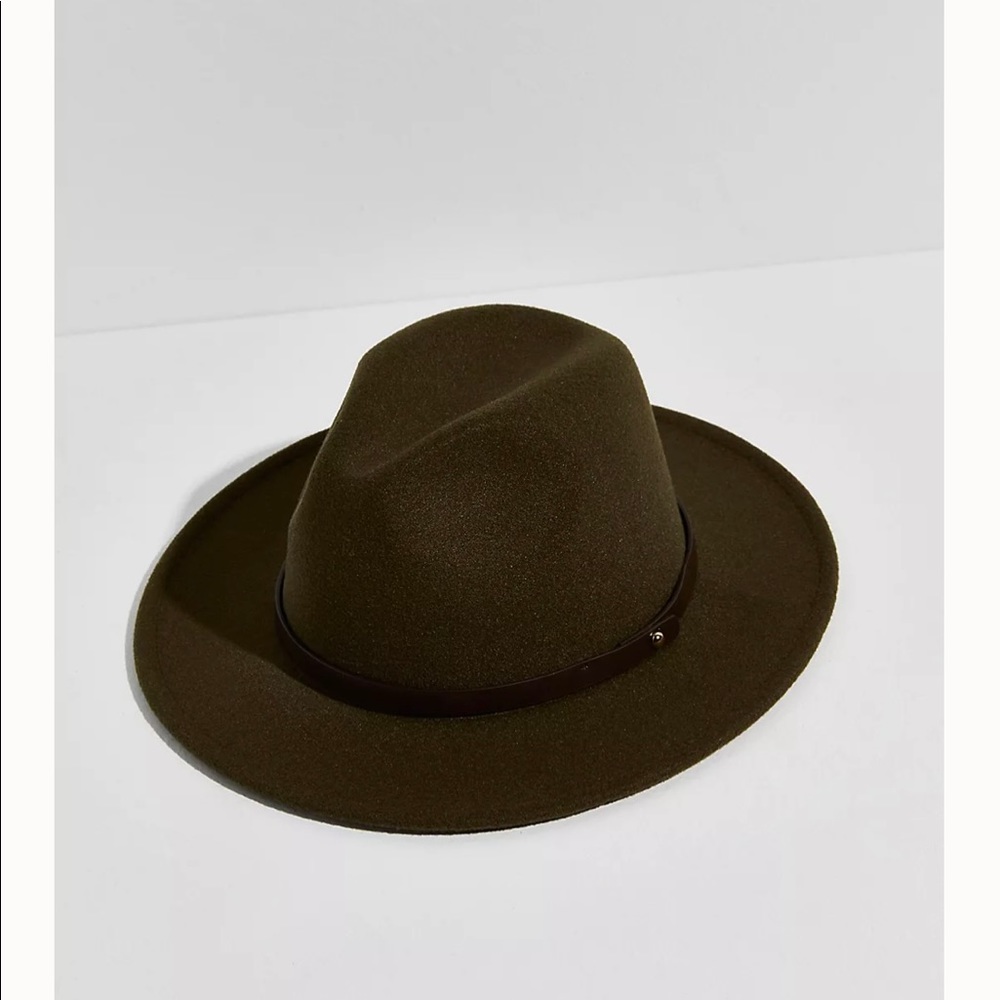 Dark Green Free People Felt hat